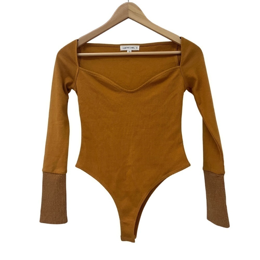 LANI THE LABEL - Eleanor bodysuit - mustard yellow women’s long sleeve - size XS